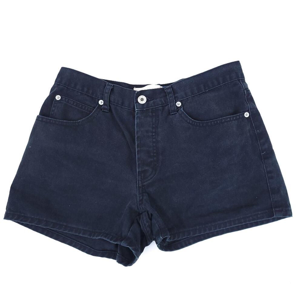 GAP Denim Shorts Black Jean Women Size 6, 100% Cotton, 5 Pocket Solid Bottoms